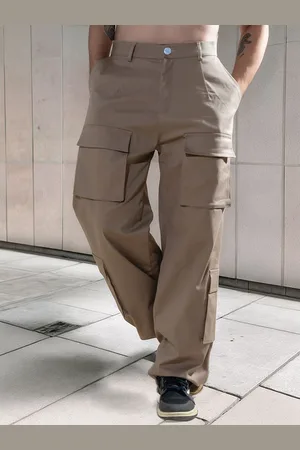 HERE&NOW Men Mid-Rise Cargos Trousers