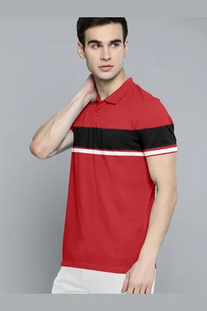 Metronaut Men Colourblocked Polo Collar Cotton T-shirt