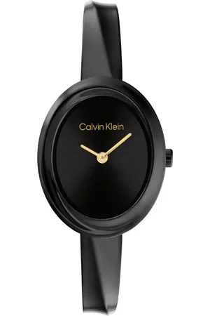 Calvin Klein Women Twisted Bezel Bangle Analogue Watch 25100112