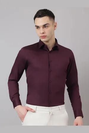 Richlook Men Comfort Fit Spread Collar Solid Cotton Formal Shirt