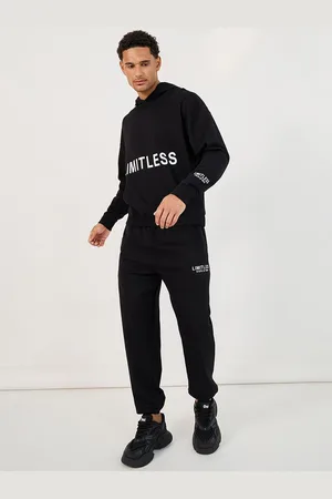 Styli Men Oversized Fit Hoodie and Jogger Co-ords with Placement Graphic