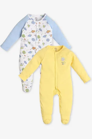 Ed-a-Mamma Kids Pack of 2 Printed Cotton Sleepsuit