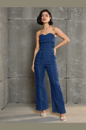 Sassafras Women Off-Shoulder Basic Jumpsuit