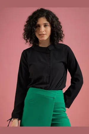 DressBerry Crepe Shirt Style Top
