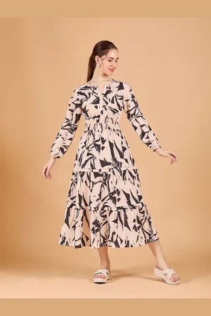 DressBerry Print Fit & Flare Midi Dress
