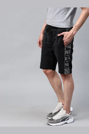 HARVARD Men Black Solid Pure Cotton Mid-Rise Regular Shorts