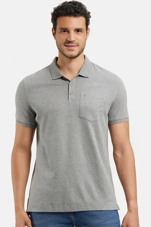 Jockey Super Combed Cotton Rich Solid Half Sleeve Polo Tshirt with Chest Pocket-3913