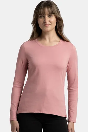 Jockey Super Combed Cotton Rich Relaxed Fit Solid Round Neck Full Sleeve Tshirt-A140