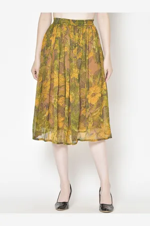 Moda Rapido Printed Flared Midi Skirt