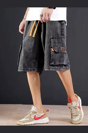 HERE&NOW Men Modal Denim Shorts
