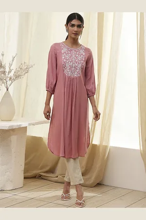 Biba Women Ethnic Motifs Yoke Design Thread Work Kurta