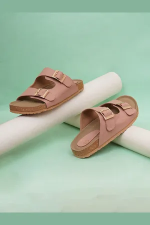 THE WHITE POLE Stylish Trending Ethnic Flat Floter Sandal For Womens And Girls