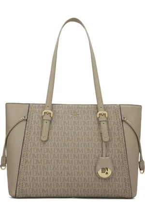 Da Milano Textured Leather Swagger Tote Bag