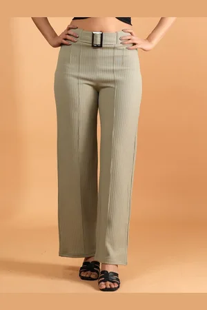 BAESD Women High-Rise Regular Fit Formal Trousers
