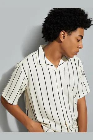 Max Collection Men Opaque Striped Casual Shirt