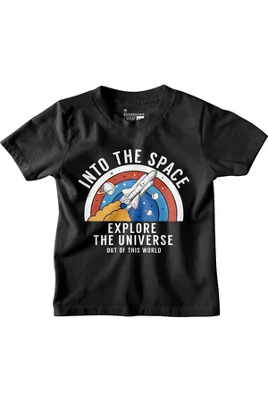 BonOrganik Boys Graphic Printed Round Neck Cotton T-shirt