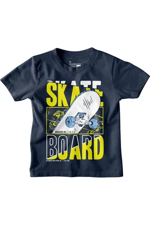 BonOrganik Boys Graphic Printed Round Neck Cotton T-shirt