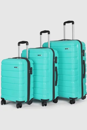 Teakwood Leathers India Set of 3 360-Degree Rotation Hard Sided Trolley Bag-191L