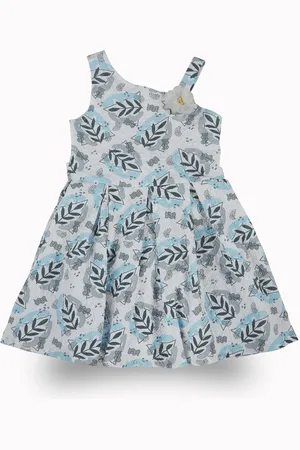 Gini and Jony Girl Tropical Printred Applique Fit & Flare Dress