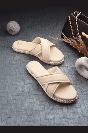 Styli Women Open Toe Criss-Cross Strap Flats