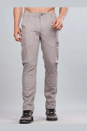 HERE&NOW Men Cotton Slim Fit Cargos Trousers