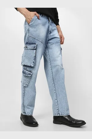 URBANO Men Loose Relaxed Fit Heavy Fade Mid-Rise Jeans