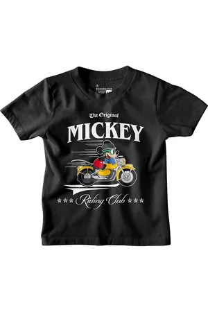 BonOrganik Boys Mickey Mouse Graphic Printed Round Neck Cotton T-shirt