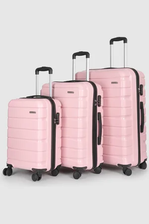 Teakwood Leathers India Set of 3 360-Degree Rotation Hard Sided Trolley Bag-191L