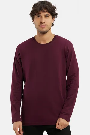 Jockey Super Combed Cotton Rich Solid Round Neck Full Sleeve Tshirt-AM95