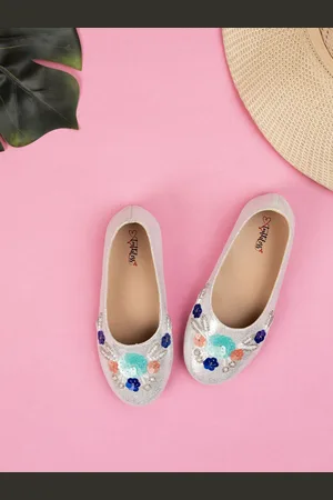 toothless Girls Sequinned Embellished Ballerinas