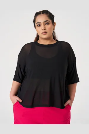 Spirit Animal Women Plus Size Solid Round Neck Regular Fit T-shirt