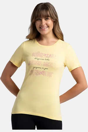 Jockey Super Combed Cotton Regular Fit Printed Round Neck Half Sleeve Tshirt-1361