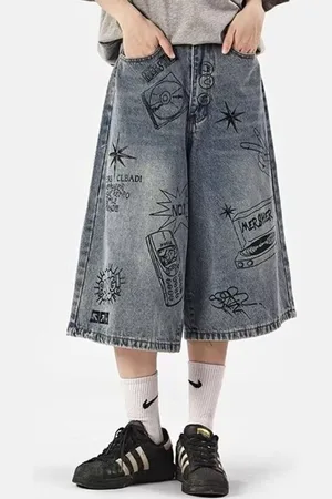 HERE&NOW Women Loose Fit Modal Denim Shorts