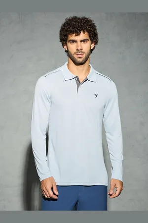 TECHNOSPORT Men Polo Collar Antimicrobial Slim Fit Sport T-shirt