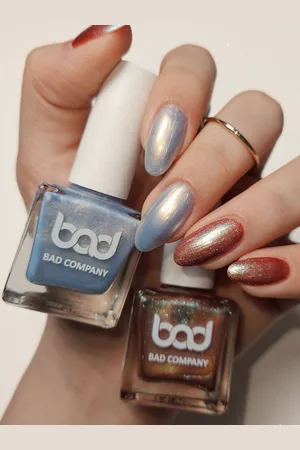 Bad Company Set Of 2 No Toxin Glitter Nail Polish - 10 ml Each - Hope 45 - Gratitude - 49