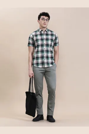 Crocodile Men Buffalo Checks Opaque Checked Casual Shirt