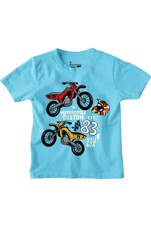 BonOrganik Boys Graphic Printed Round Neck Cotton T-shirt