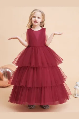 LULU & SKY Girl Gown Solid Maxi Dress