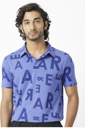 RARE RABBIT Men Rings-4 Slim Fit Solid Polo Collar T-Shirt