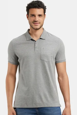 Jockey Super Combed Cotton Rich Solid Half Sleeve Polo T-shirt with Chest Pocket-3913