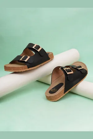 THE WHITE POLE Stylish Trending Ethnic Flat Floter Sandal For Womens And Girls