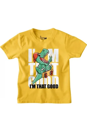 BonOrganik Boys Graphic Printed Round Neck Cotton T-shirt
