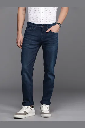 Louis Philippe Men Slim Fit Mid-Rise Light Fade Stretchable Jeans