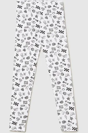 Max Collection Girls Printed Mid Rise Leggings