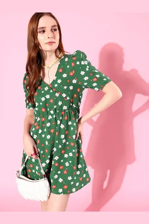 Mast & Harbour Floral Print Wrap Mini Dress