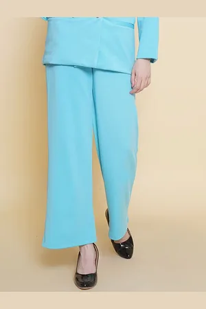 BAESD Women Solid Regular Relaxed Fit Scuba Trouser