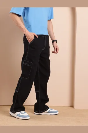 Mast & Harbour Men Straight Fit Stretchable Cargo Style Jeans