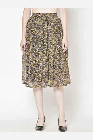 Moda Rapido Printed A-Line Midi Skirt