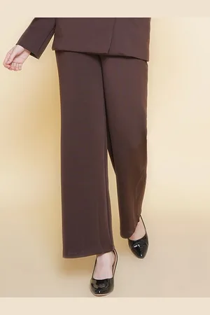 BAESD Women Relaxed Mid-Rise Regular Trousers