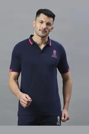 FanCode Men Graphic Printed Polo Collar Cotton T-shirt